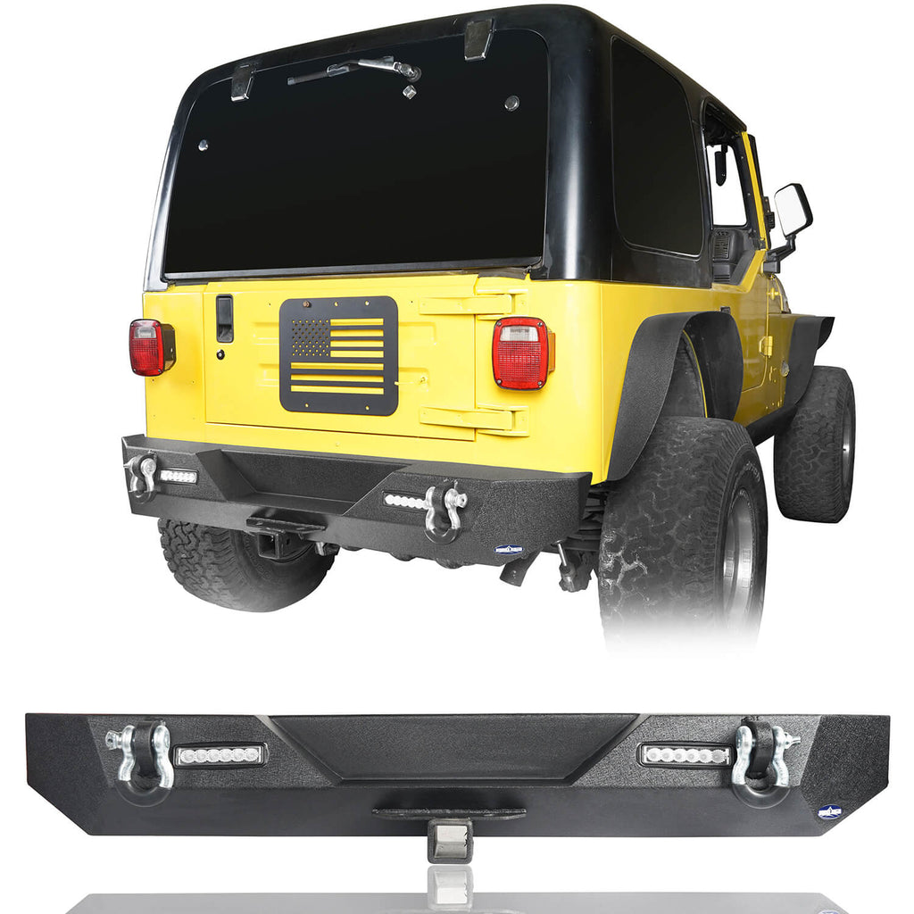 Different Trail Front Bumper and Rear Bumper Combo for Jeep Wrangler YJ TJ 1987-2006 BXG120149 Jeep TJ Front and Rear Bumper Combo Rodeo Trail  8