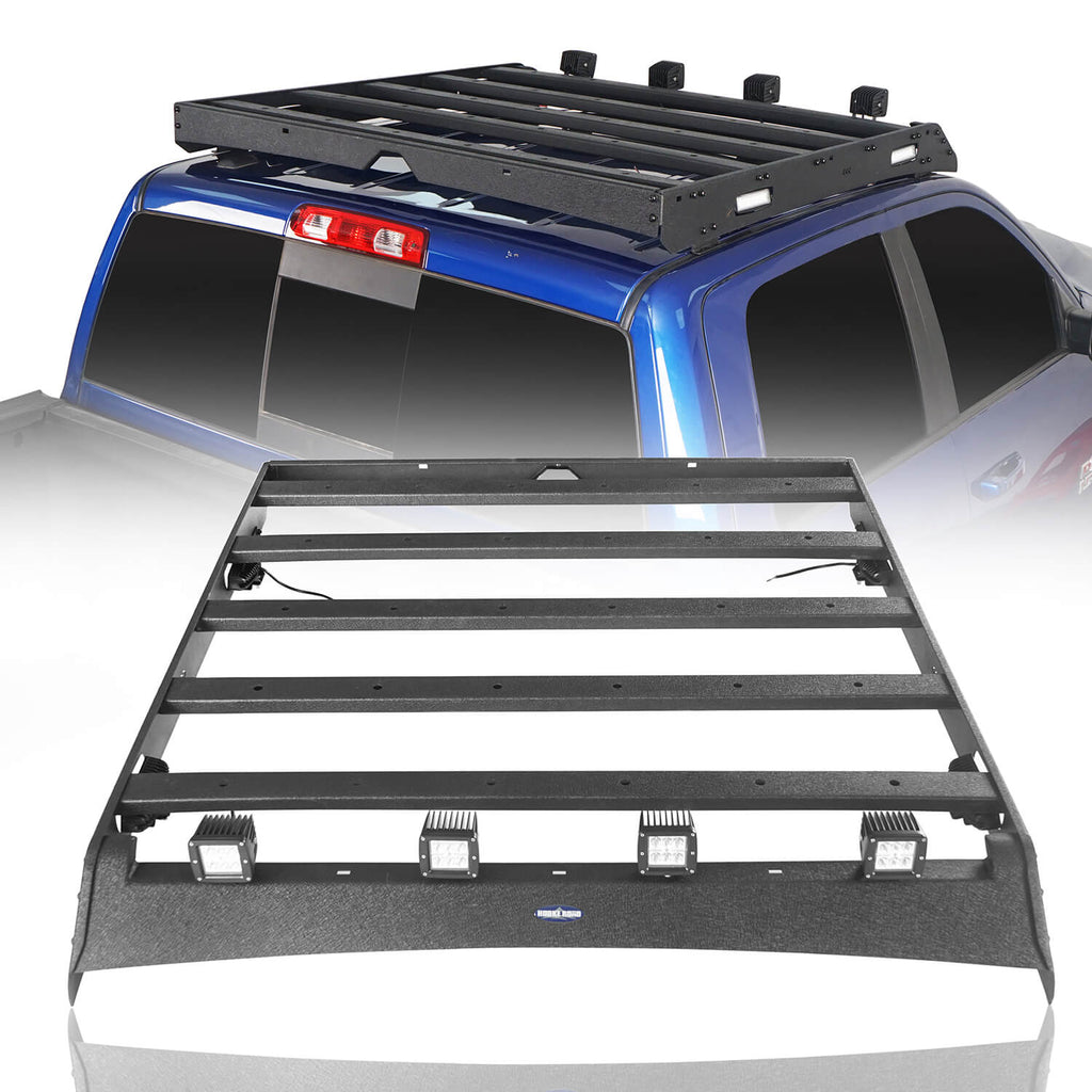 2009-2018 Dodge Ram 1500 Crew Cab Top Roof Rack Cargo Carrier Luggage Carrier Rack for  - Rodeo Trail u804 1