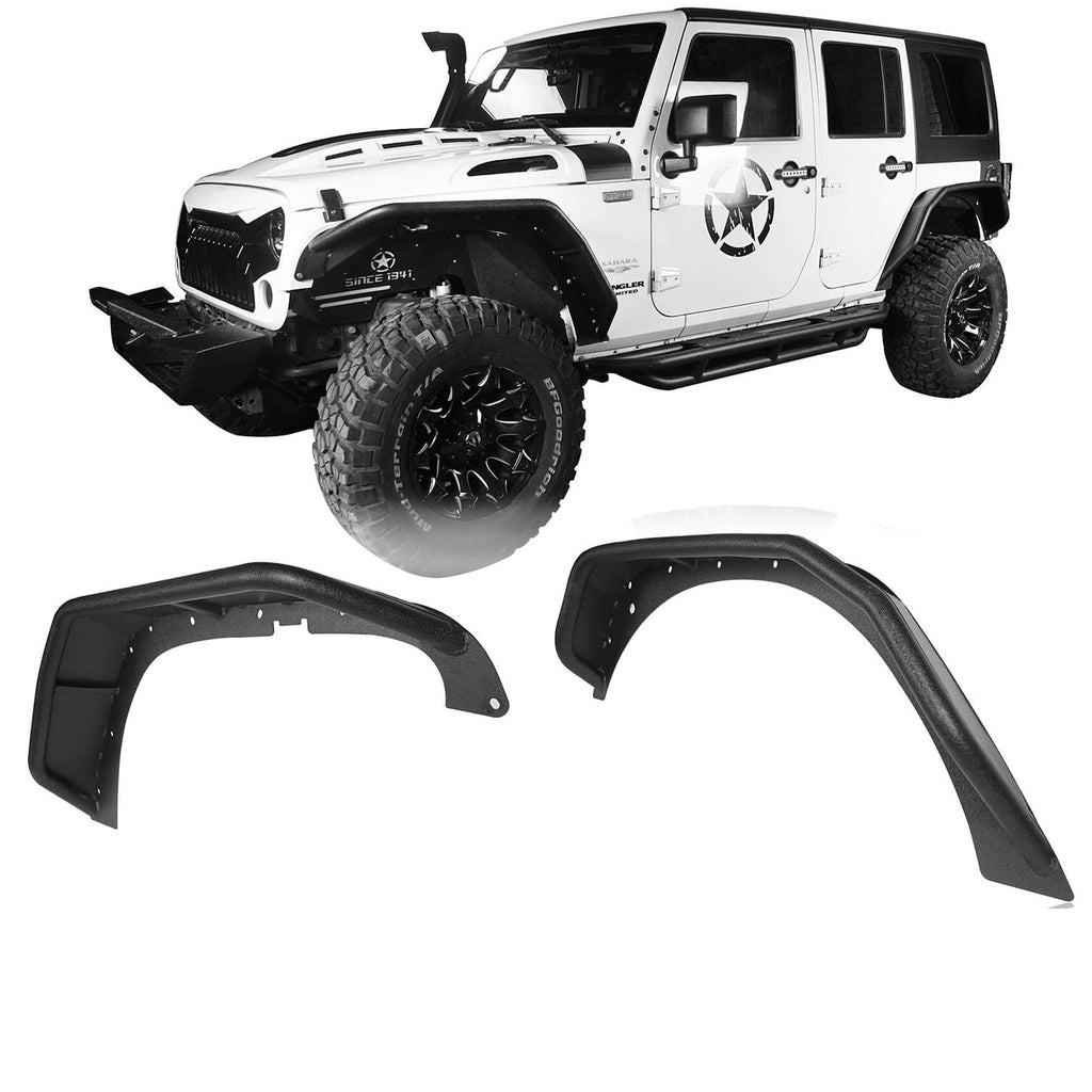  Jeep JK Flux Tubular Fender Flares & Inner Fender Liners for Jeep Wrangler JK 2007-2018 Jeep JK Metal Fenders Jeep JK Accessories u089225 3