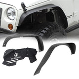 Flat Fender Flares & Front Inner Fender Liners(07-18 Jeep Wrangler JK) - Rodeo Trail®