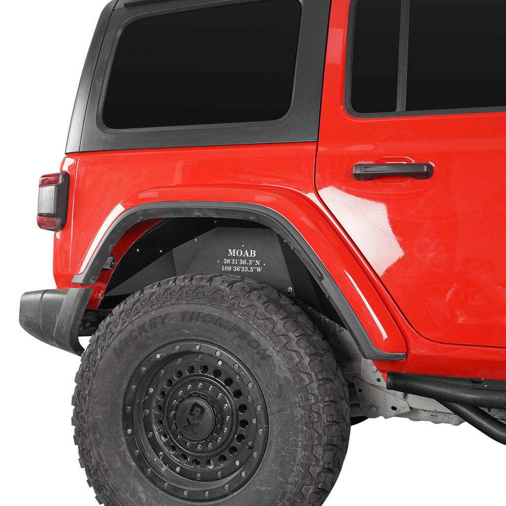 Front & Rear Inner Fender Liners For 2018-2020 Jeep Wrangler JL BXG519520 10