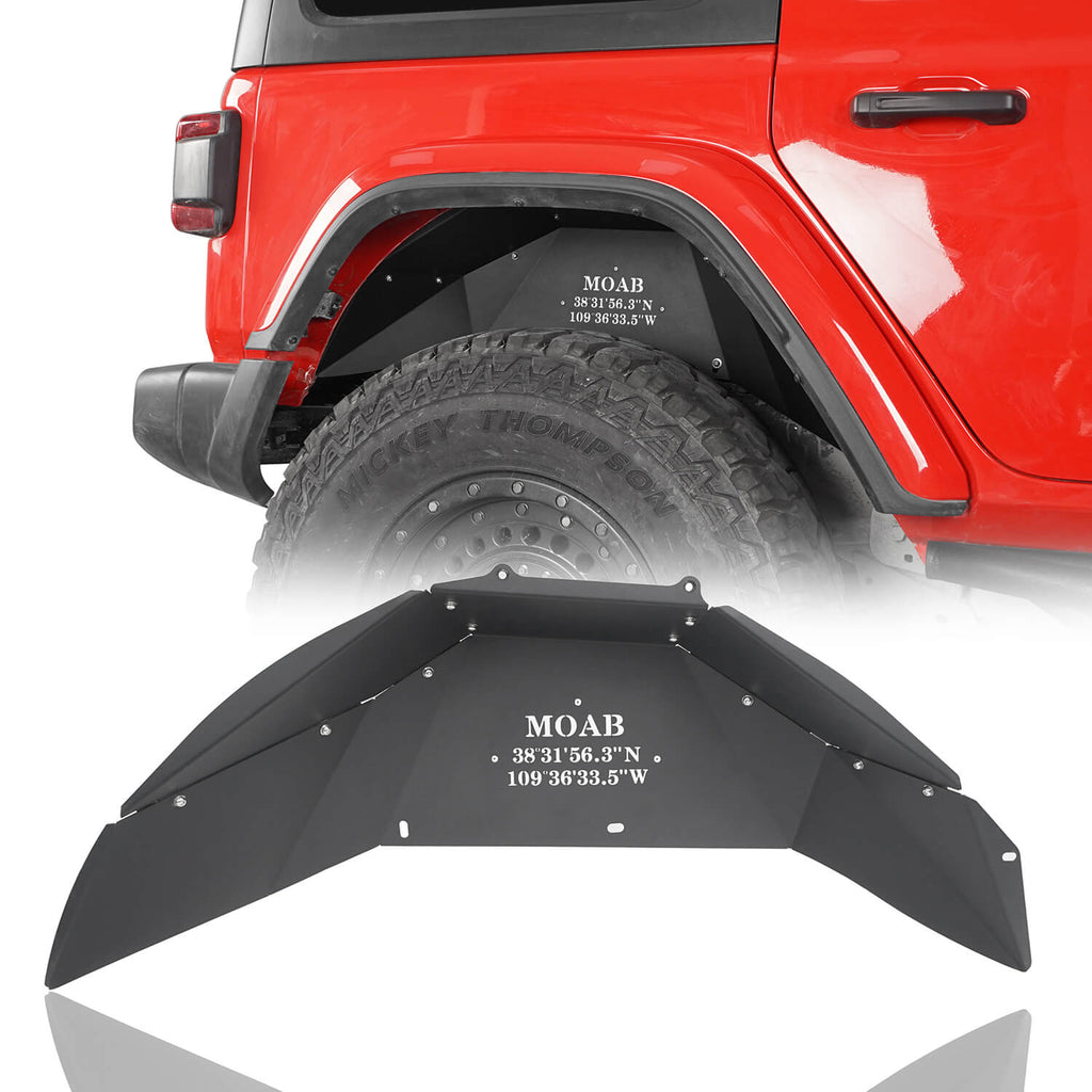 Front & Rear Inner Fender Liners For 2018-2020 Jeep Wrangler JL BXG519520 8