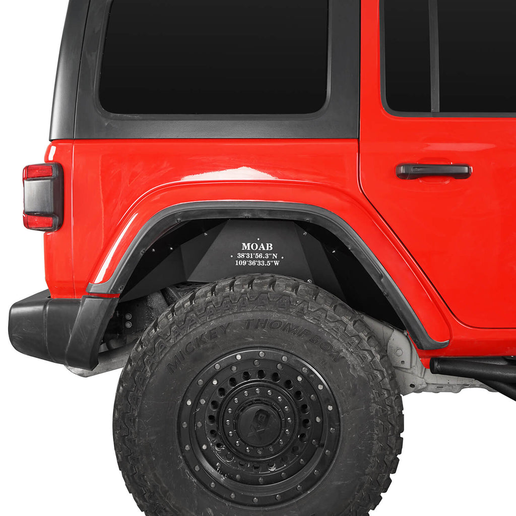 Front & Rear Inner Fender Liners For 2018-2020 Jeep Wrangler JL BXG519520 9
