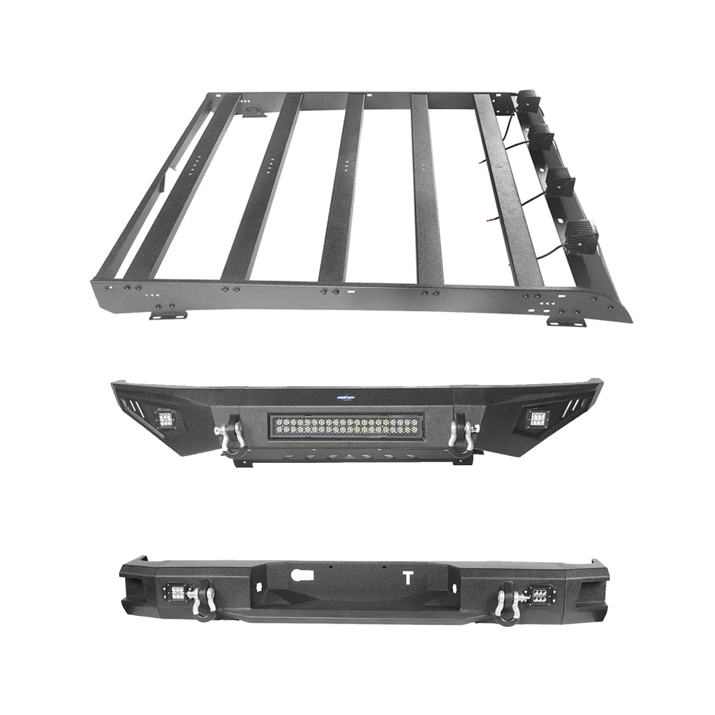 Front Bumper &  Back Bumper &  Roof Rack(14-21 Toyota Tundra Crewmax) - Rodeo Trail