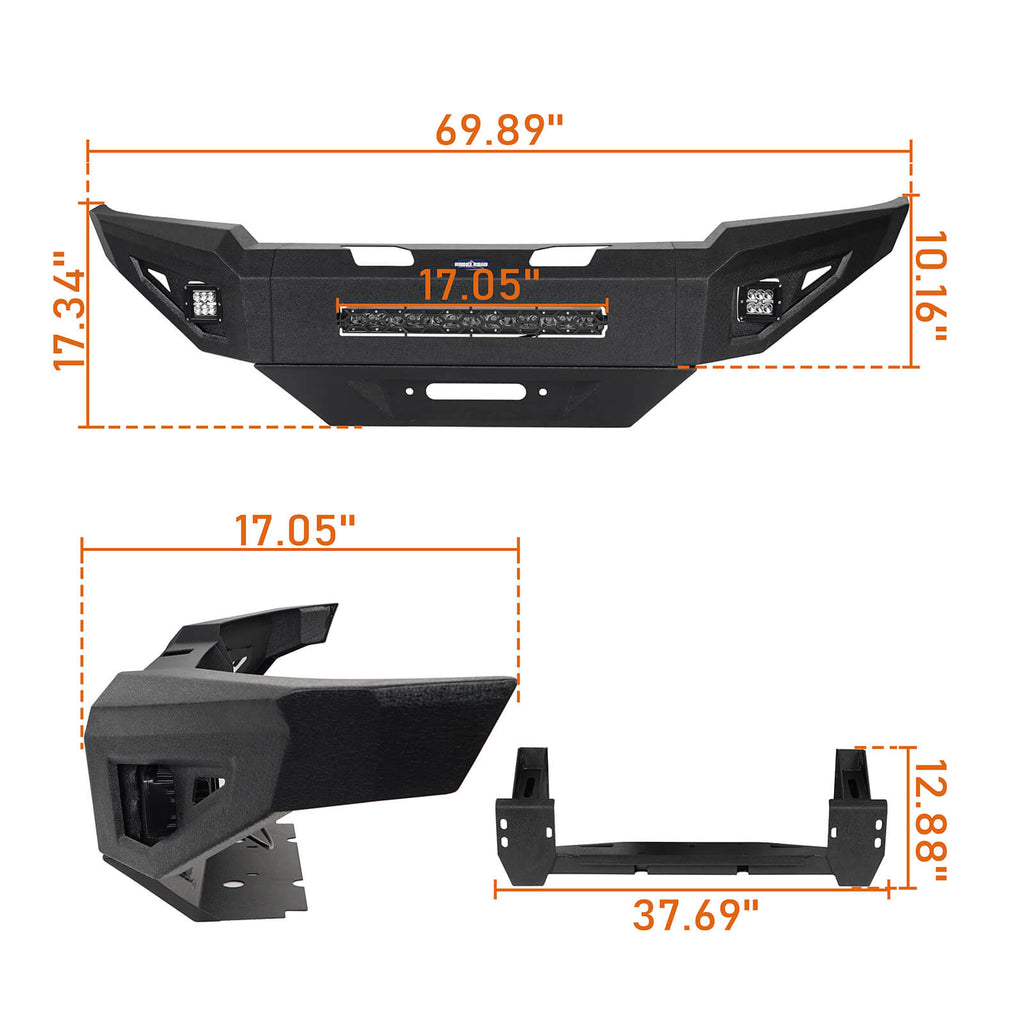 Tacoma Front Bumper & Rear Bumper Combo for 2005-2011 Toyota Tacoma - Rodeo Trail b40194011-6
