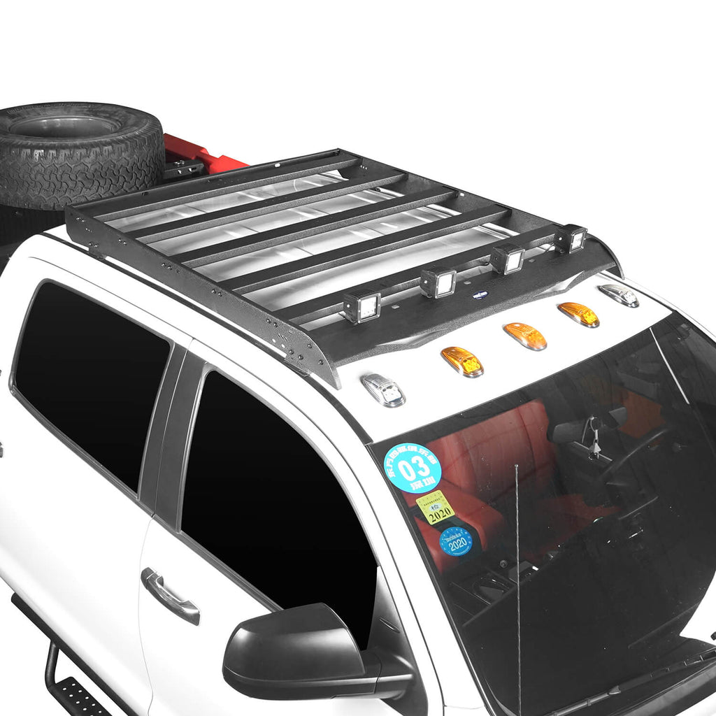 Front Bumper & Rear Bumper & Roof Rack for 2014-2021 Toyota Tundra Crewmax b5000+b5002+b5004 16