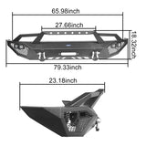 Front Bumper & Rear Bumper & Roof Rack for 2014-2021 Toyota Tundra Crewmax b5000+b5002+b5004 21