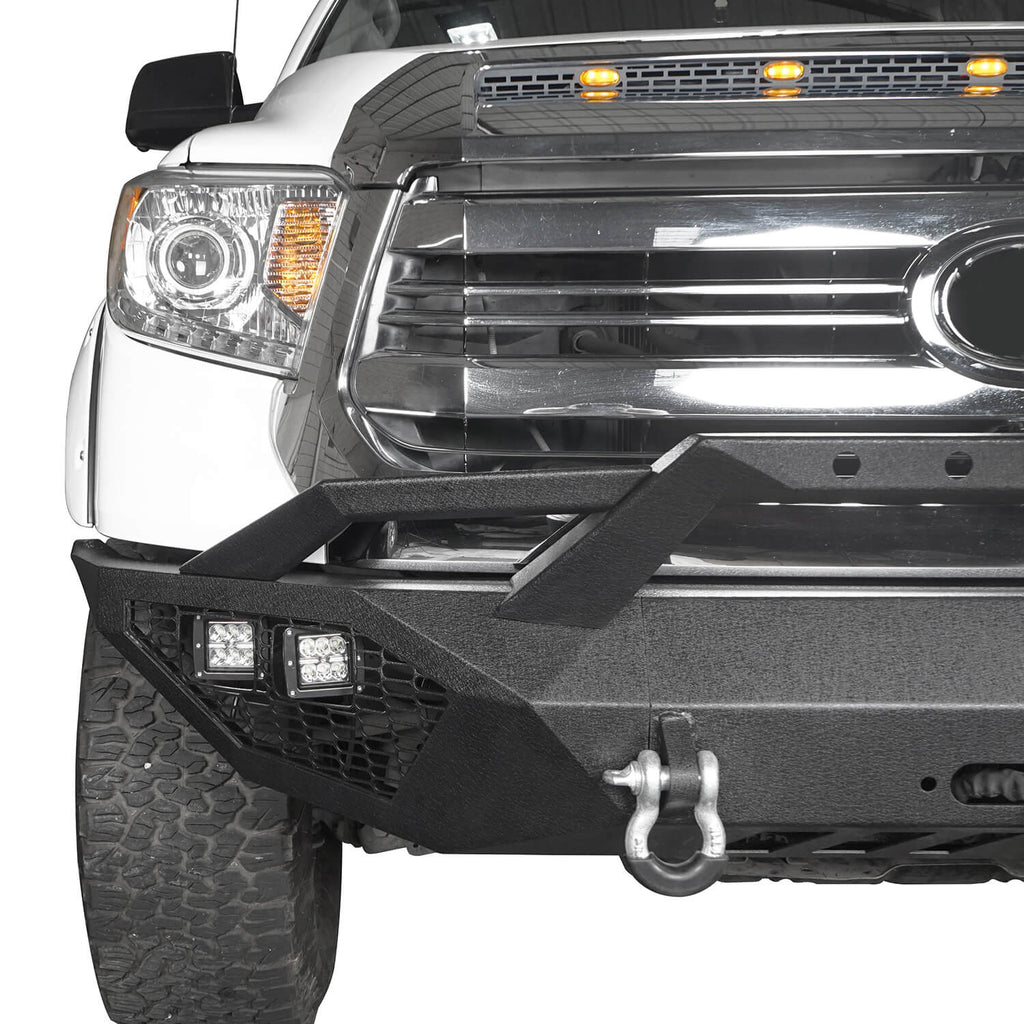 Front Bumper & Rear Bumper & Roof Rack for 2014-2021 Toyota Tundra Crewmax b5000+b5002+b5004 4
