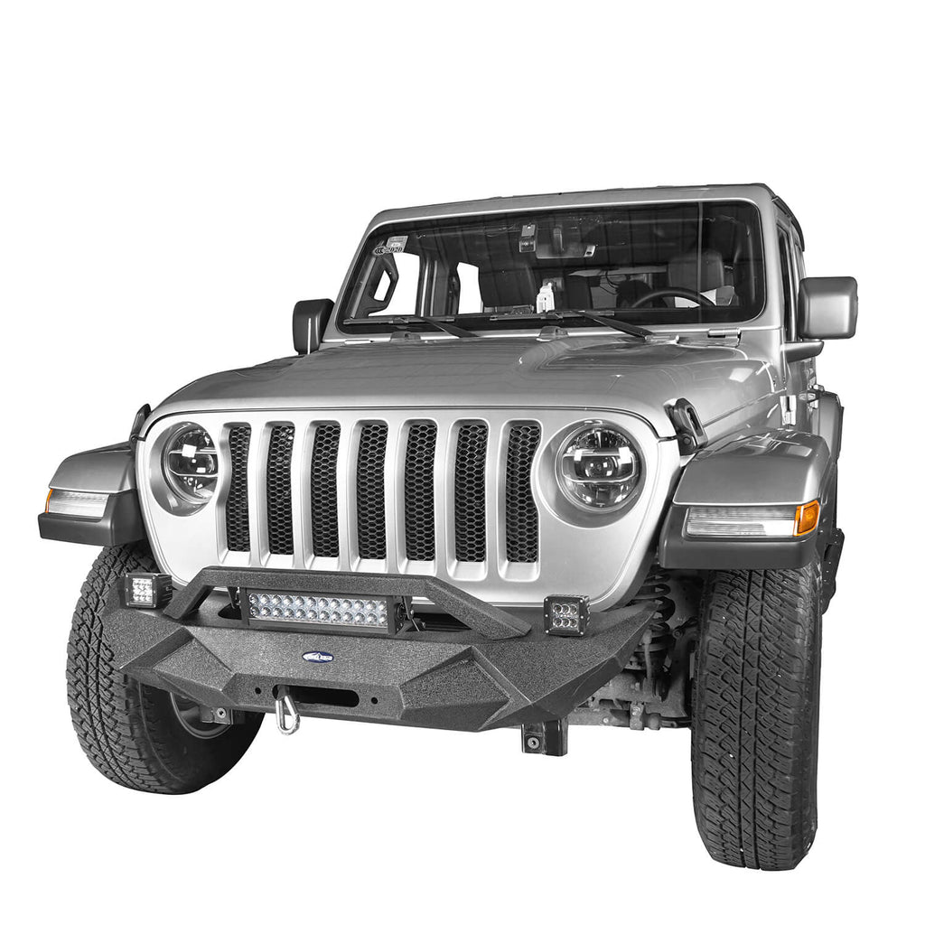 Front Bumper & Rear Bumper w/Tire Carrier(18-23 Jeep Wrangler JL) - Rodeo Trail