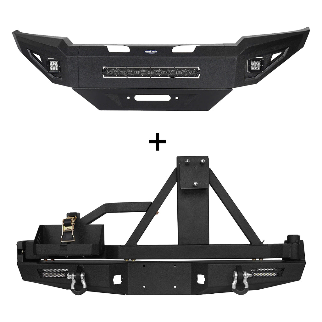 Tacoma Front Bumper & Rear Bumper w/Swing Out Tire Carrier for 2005-2011 Toyota Tacoma - Rodeo Trail b401940413-3