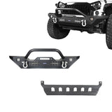 Mid Width Front Bumper & Front Skid Plate(07-18 Jeep Wrangler JK) - Rodeo Trail