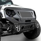 Jeep JK Steel Front Bumper w/Grille & Winch Plate(07-18 Jeep Wrangler JK) - Rodeo Trail