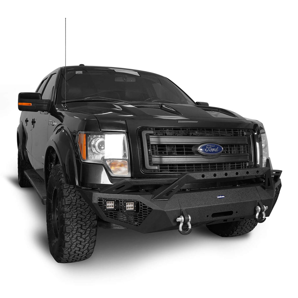 Full Width Front Bumper w/Grill Guard(09-14 Ford F-150, Excluding Raptor) - Rodeo Trail