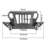 Front Bumper with 2 D-Rings & Winch Plate for 1997-2006 TJ BXG172 7