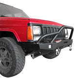 Full Width Front Bumper w/18W LED Spotlights for 1984-2001 Jeep Cherokee XJ bxg320 4