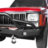 Full Width Front Bumper w/18W LED Spotlights for 1984-2001 Jeep Cherokee XJ bxg320 5