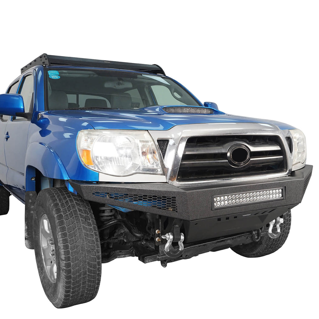 Full Width Front Bumper & Rear Bumper w/Tire Carrier for 2005-2011 Toyota Tacoma b40084013-5