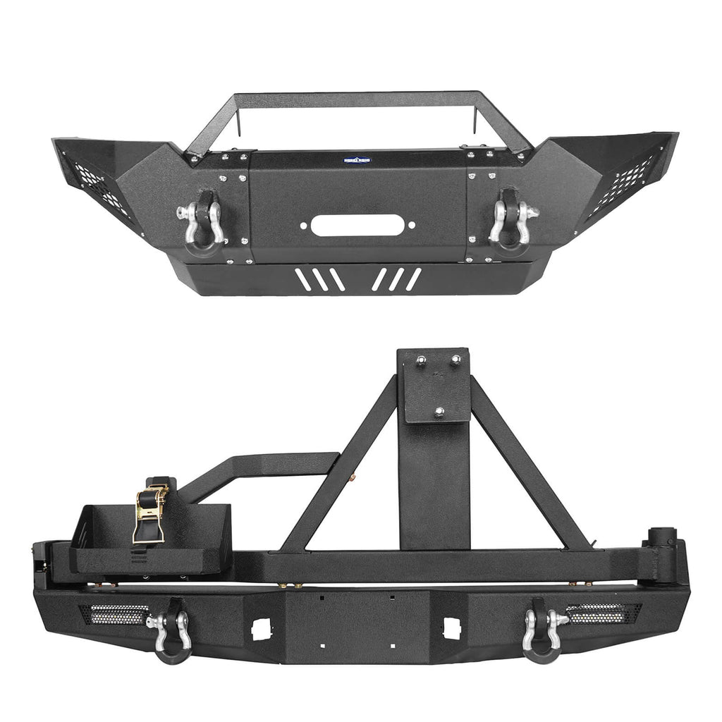 Full Width Front Bumper & Rear Bumper w/Tire Carrier for 2005-2011 Toyota Tacoma b40014013-7