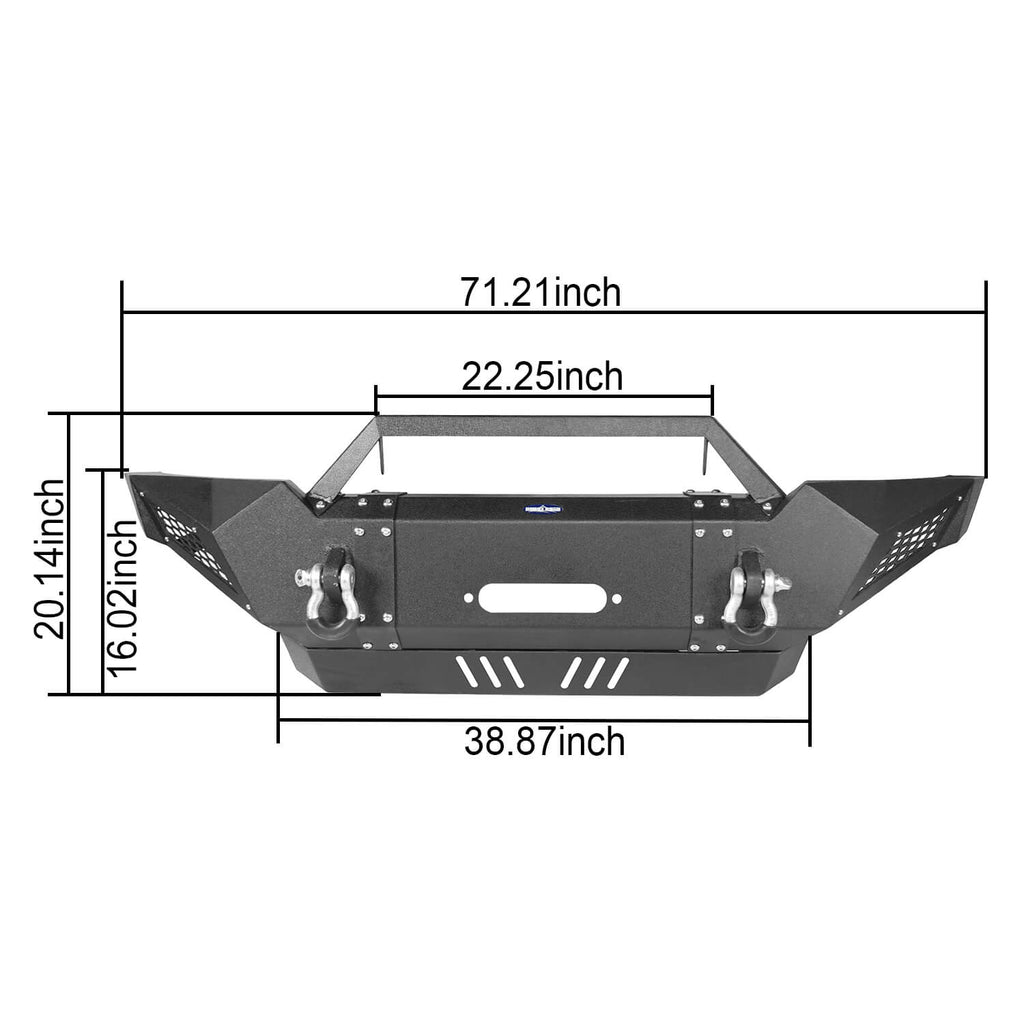 Full Width Front Bumper & Rear Bumper w/Tire Carrier for 2005-2011 Toyota Tacoma b40014013-8