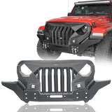 Full-width Front Bumper w/Mad Max Grill (18-23 Jeep Wrangler JL & 20-23 Jeep Gladiator JT) - Rodeo Trail