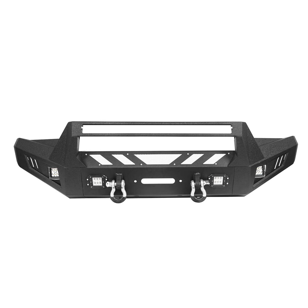 Full-Width Front Bumper with Low-Profile Hoop for 2016-2023 Toyota Tacoma 3rd Gen b4201-4