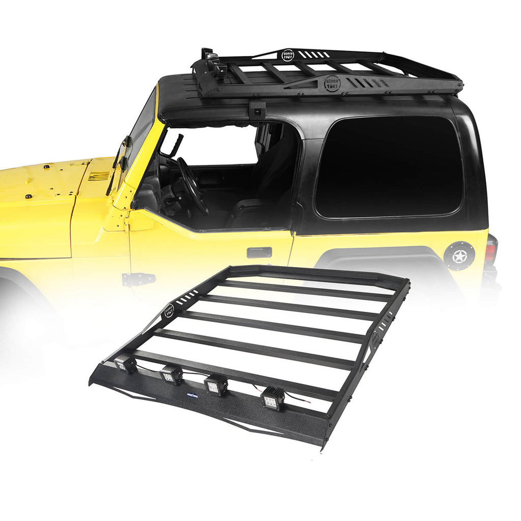 Hardtop Roof Rack Luggage Carrier Rack Backbone System(97-06 Jeep Wrangler TJ Hardtop) - Rodeo Trail®