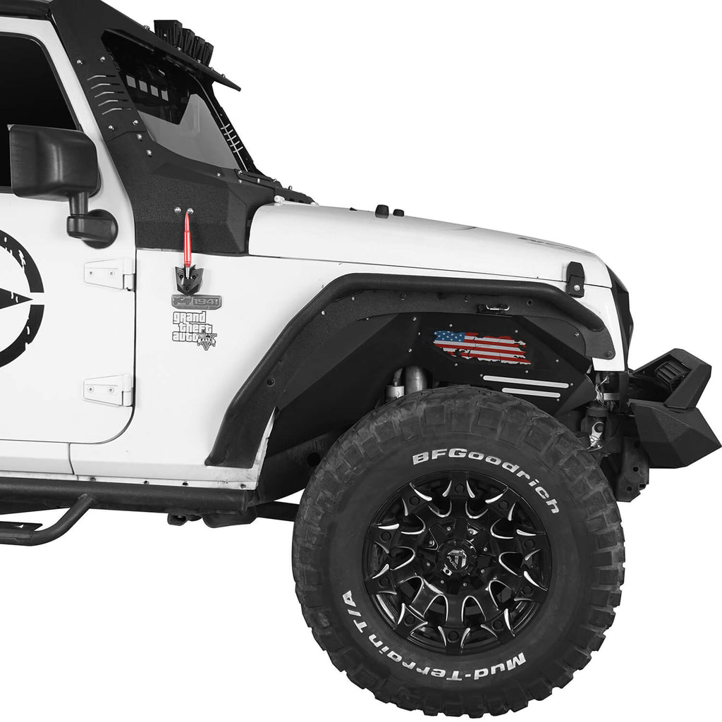 Flux Tubular Fender Flares & Front Inner Fender Liners(07-18 Jeep Wrangler JK) - Rodeo Trail®