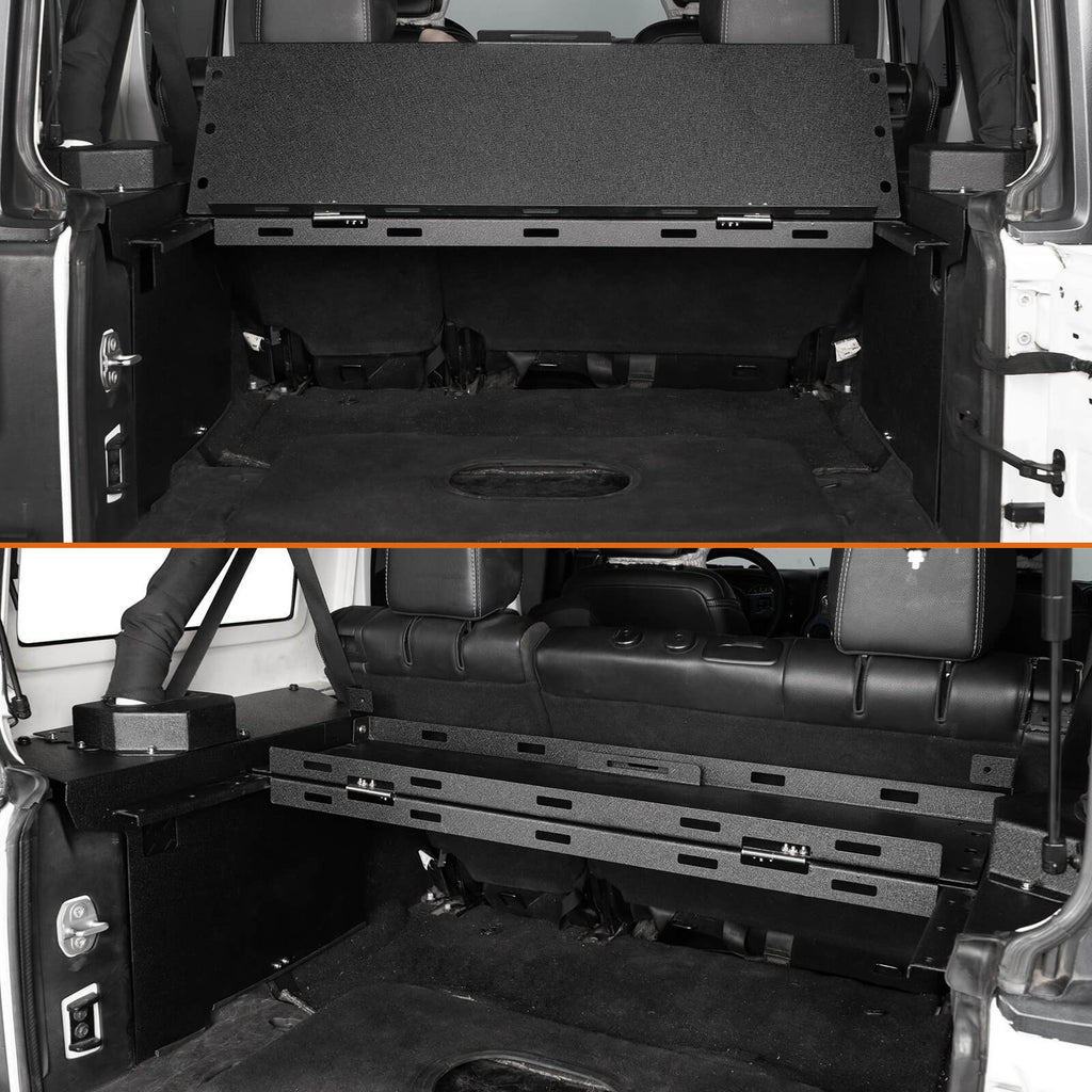 2015-2018 Jeep Wrangler JK Interior Foldaway Cargo Rack Jeep Wrangler JK Parts Cargo Rack u2062 - Rodeo Trail 5