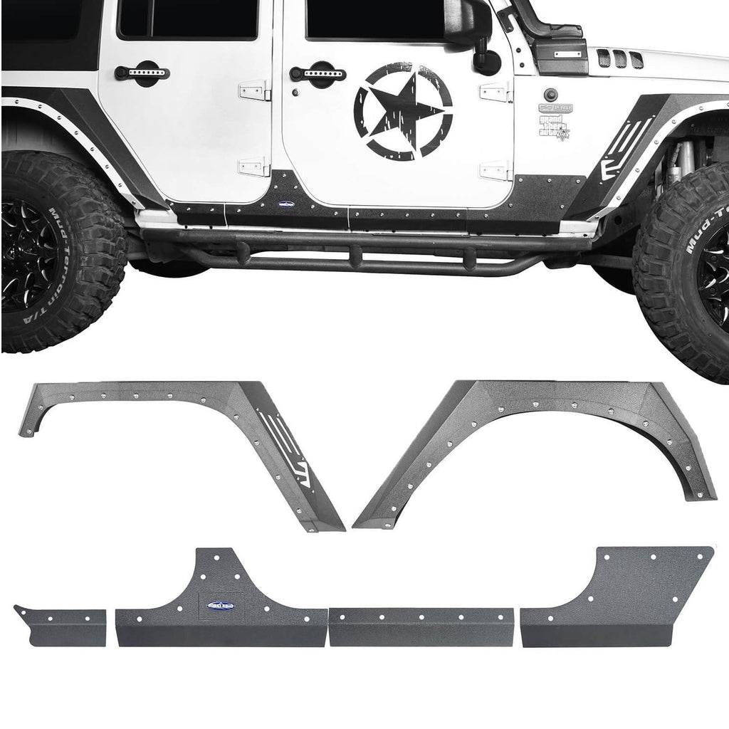 Jeep JK Armour Fender Flares Body Armor Cladding for Jeep Wrangler JK 2007-2018 BXG208BXG213 Jeep Accessories Rodeo Trail 1