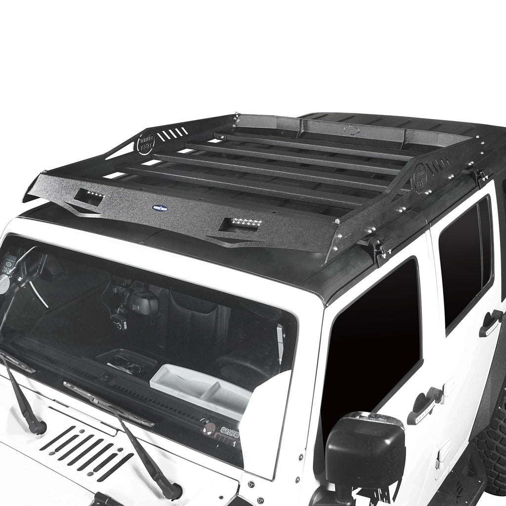 Hard Top Front Roof Rack Cargo Carrier Basket(07-18 Jeep Wrangler JK 4 Doors) - Rodeo Trail®
