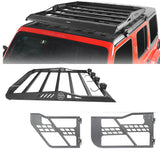 4-Door Hard Top Roof Rack & Tubular Half Doors(20-23 Jeep Gladiator JT) - Rodeo Trail®