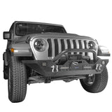 Front Bumper w/Winch Plate Mid Width Bumper(20-23 Jeep Gladiator JT & Jeep Wrangler JK & JL) - Rodeo Trail