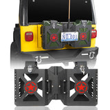 Double Jerry Gas Can Holder Tailgate Mount(97-06 Jeep Wrangler TJ) - Rodeo Trail