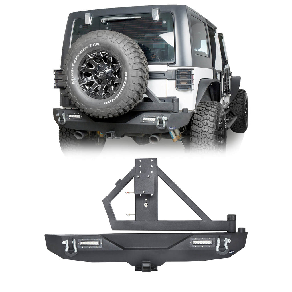Mad Max Front Bumper & Rear Bumper w/Tire Carrier(07-18 Jeep Wrangler JK) - Rodeo Trail