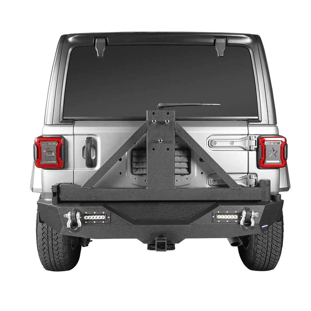 Mad Max Front Bumper & Rear Bumper w/Tire Carrier(18-23 Jeep Wrangler JL 4 Door) - Rodeo Trail