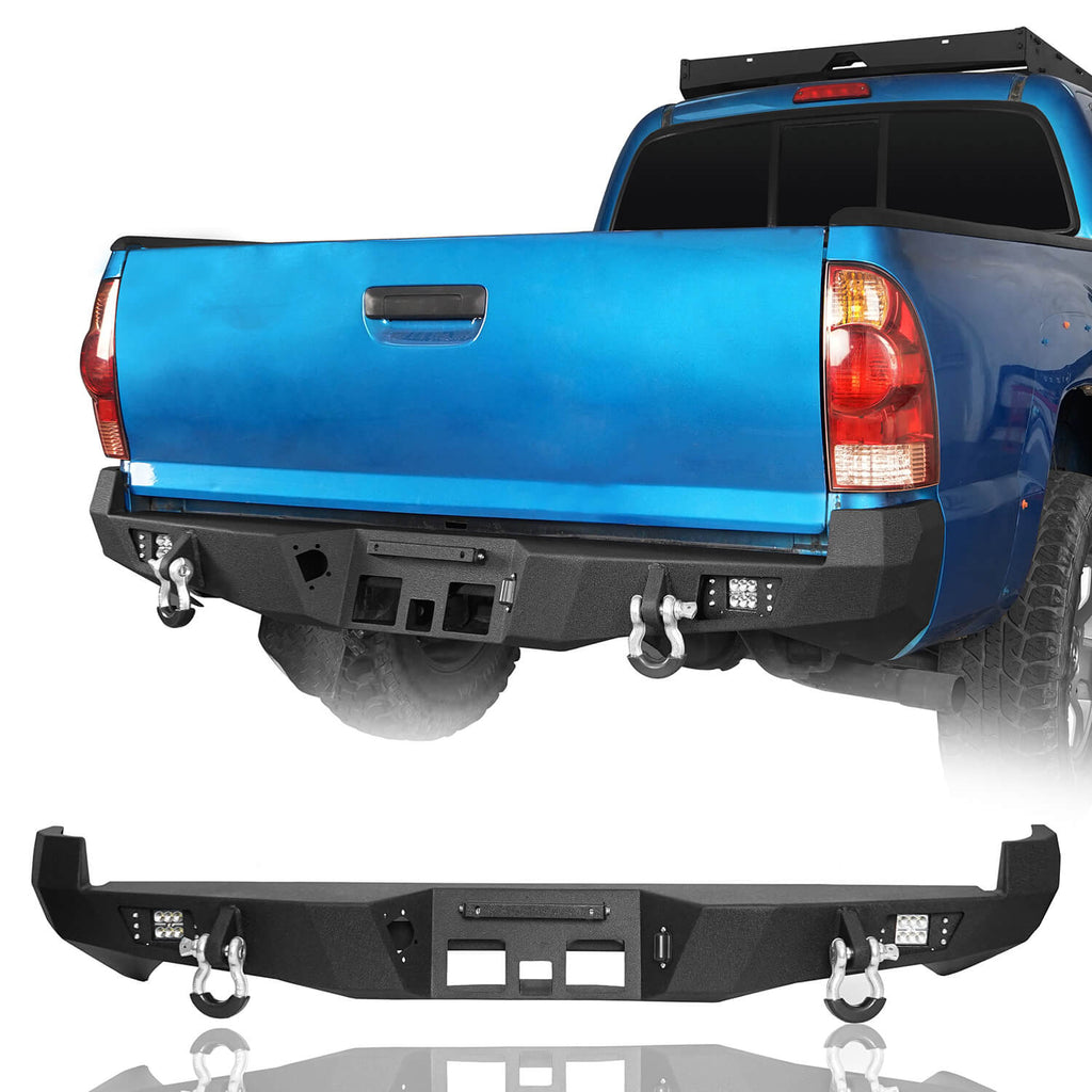 Rear Bumper w/License Plate Mounting Bracket for 2005-2015 Toyota Tacoma Gen 2 b4014-1