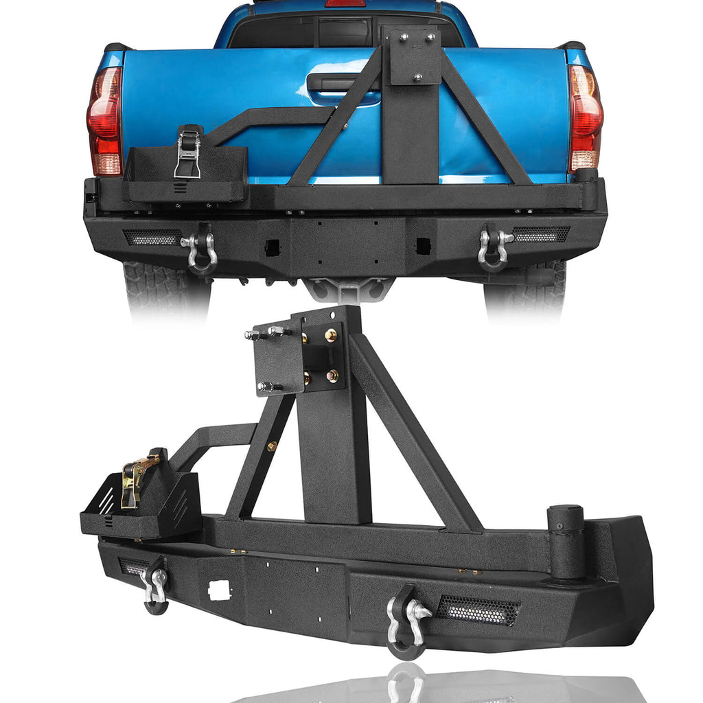 Rear Bumper w/Tire Carrier, Jerry Can Holder for 2005-2015 Toyota Tacoma b4013-1Rear Bumper w/Tire Carrier, Jerry Can Holder for 2005-2015 Toyota Tacoma b4013- b4013-1