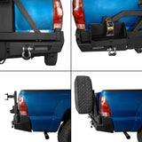 Rear Bumper w/Tire Carrier, Jerry Can Holder for 2005-2015 Toyota Tacoma b4013-5