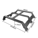 Roof Rack Luggage Cargo Carrier & 11.7Inch High Bed Rack(05-23 Toyota Tacoma 4 Doors)