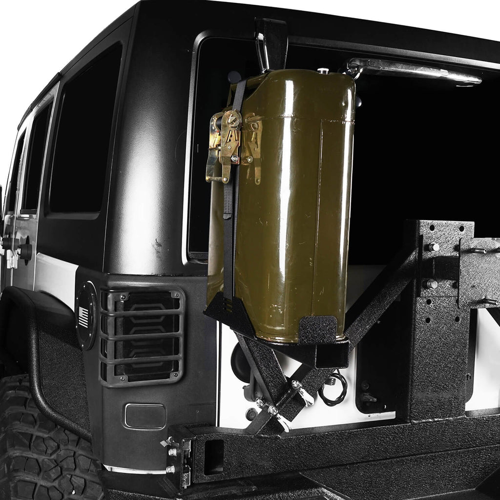 5.3 Gallon Spare Tire Jerry Can Holder(97-18 Jeep Wrangler JK & Jeep Wrangler TJ) - Rodeo Trail