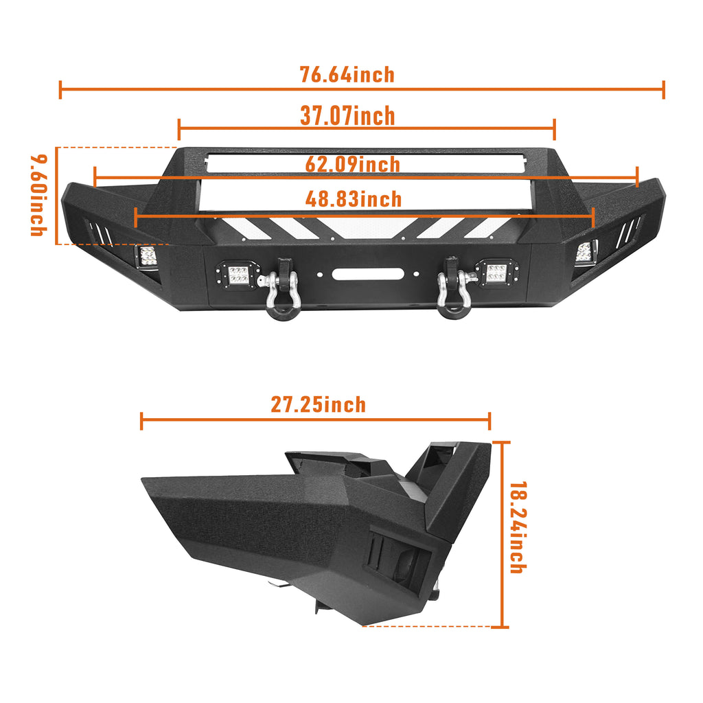 Tacoma Front & Rear Bumpers Combo for 2016-2023 Toyota Tacoma 3rd Gen b42014200-8
