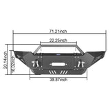 Tacoma Front Bumper Full Width Front Bumper w/Winch Plate for 2005-2011 Toyota Tacoma - Rodeo Trail b4001-10