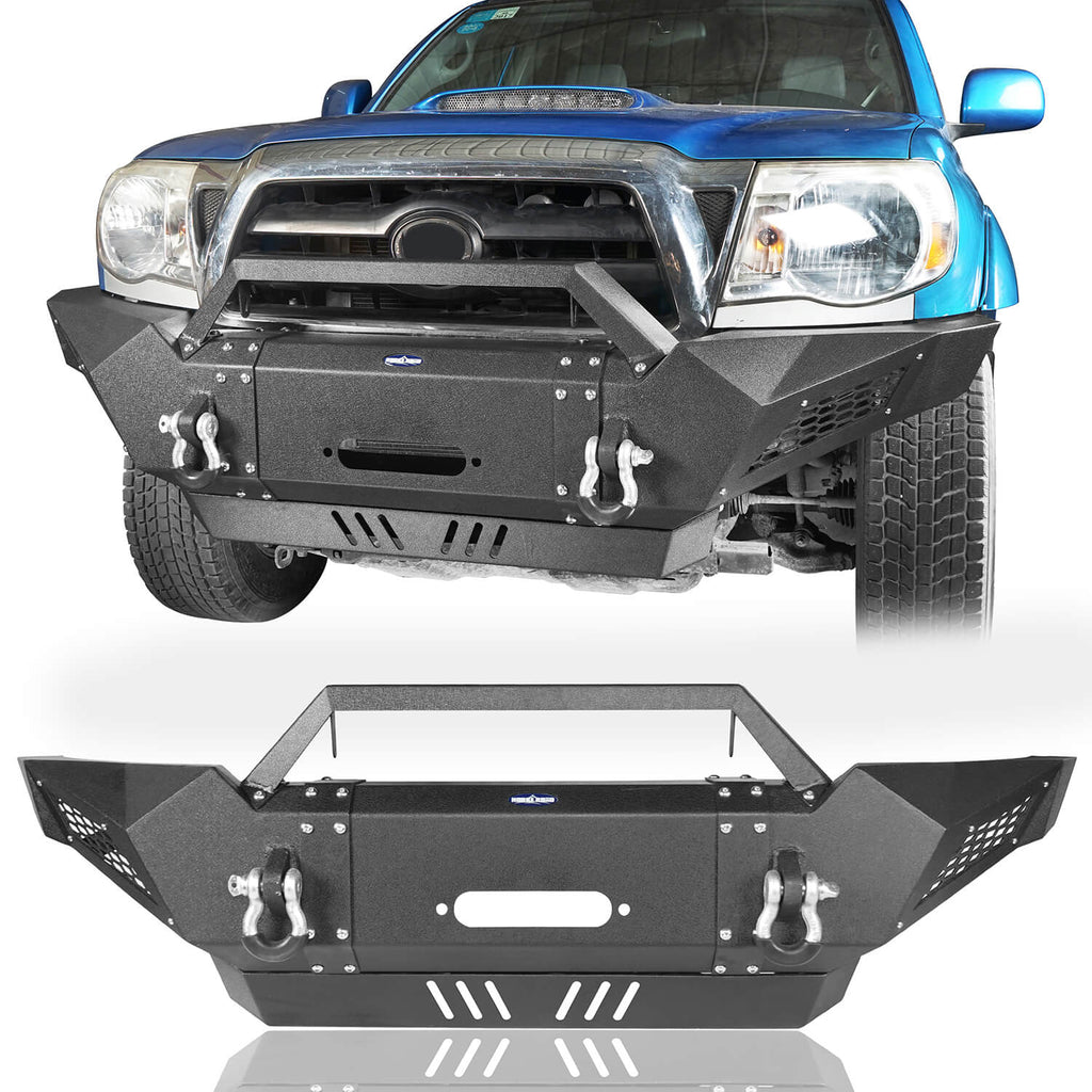 Tacoma Front Bumper Full Width Front Bumper w/Winch Plate for 2005-2011 Toyota Tacoma - Rodeo Trail  b4001-1