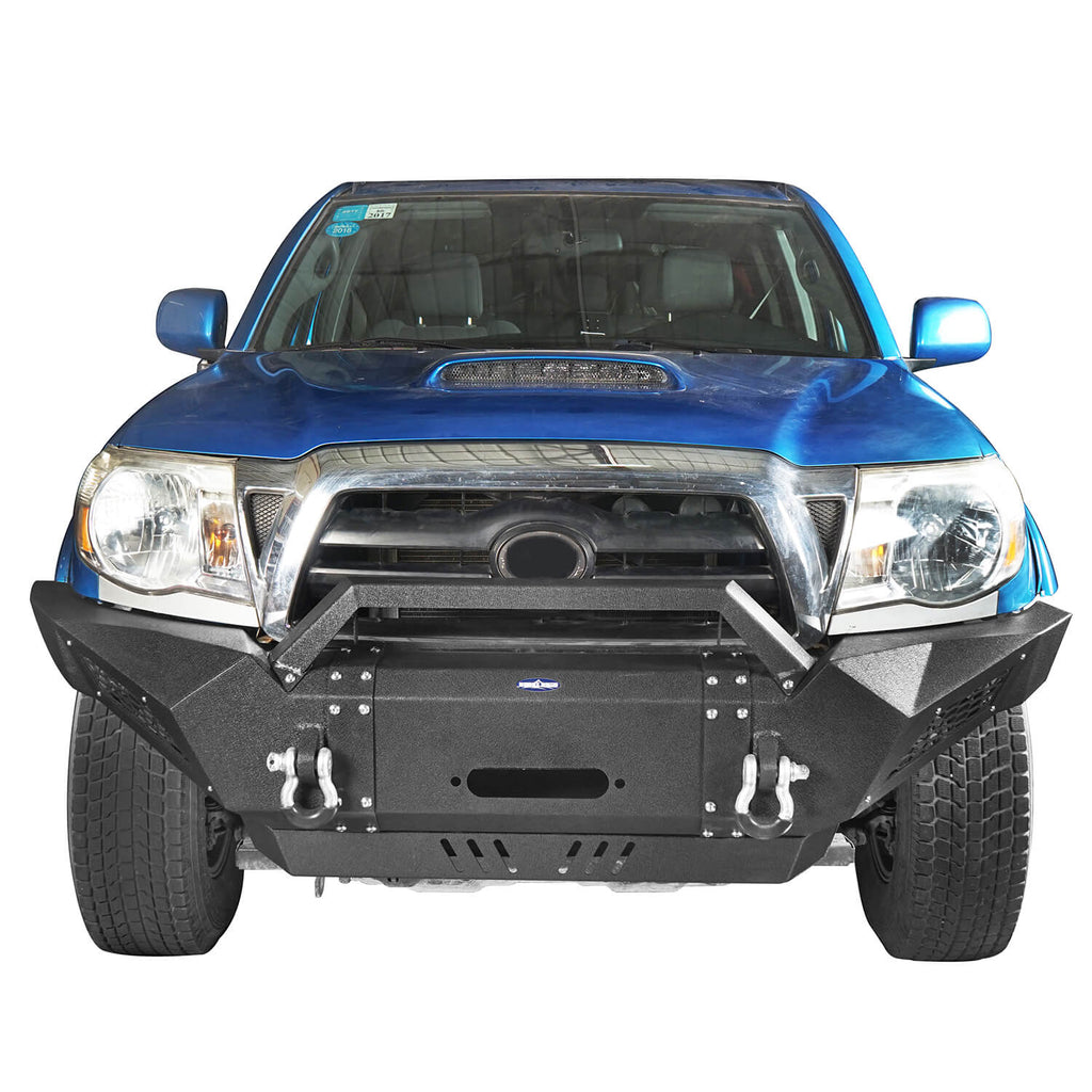 Tacoma Front Bumper Full Width Front Bumper w/Winch Plate for 2005-2011 Toyota Tacoma - Rodeo Trail b4001-2